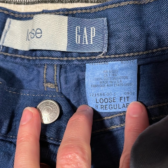 Vintage GAP Loose Fit Button Fly Jeans Size 8 - Picture 7 of 11